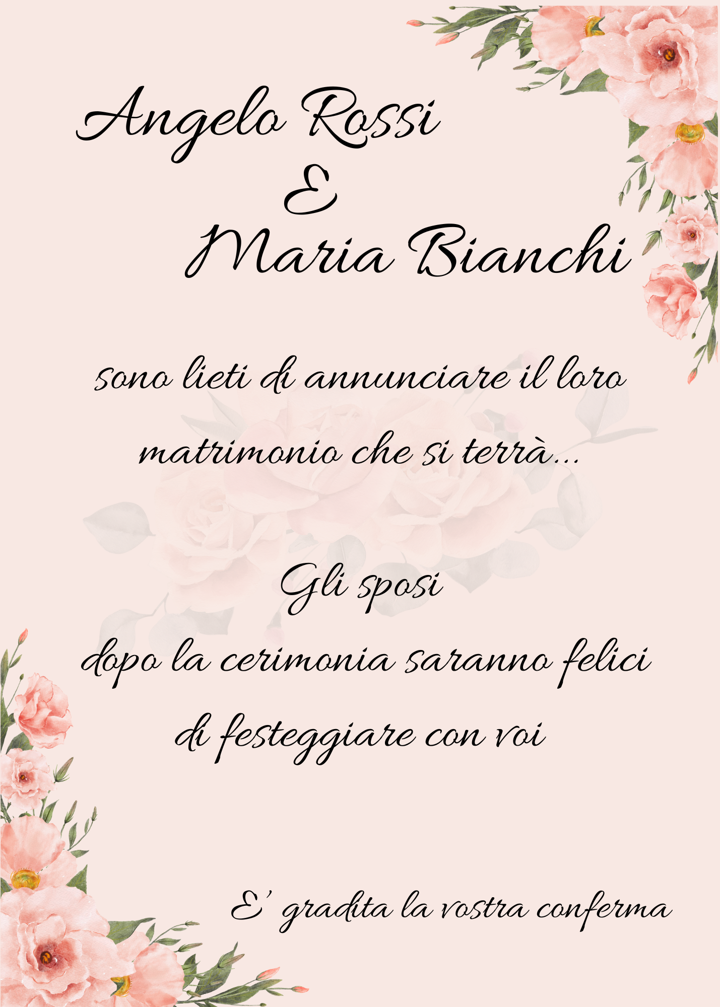 Inviti matrimonio