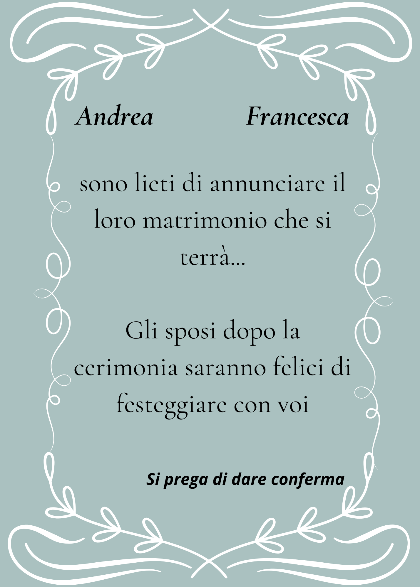 Inviti matrimonio