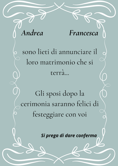 Inviti matrimonio