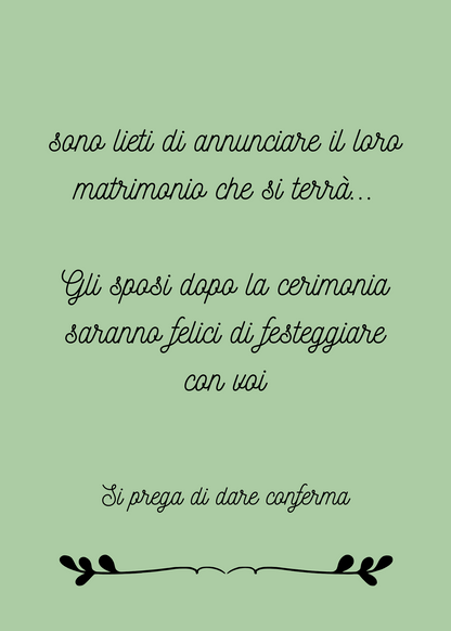 Inviti matrimonio